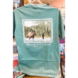 NWT Live Oak Brand Off The Map Catch of The Day Tee Fly Fishing Graphic